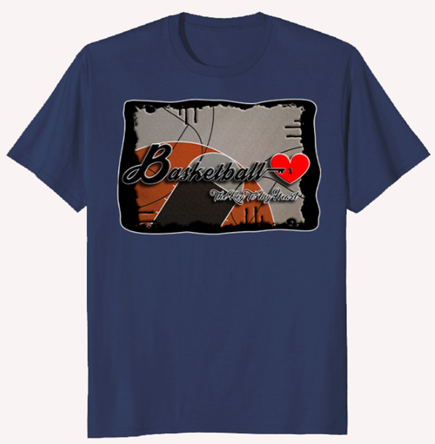 Basketball The Key To My Heart- Standard T-Shirt
