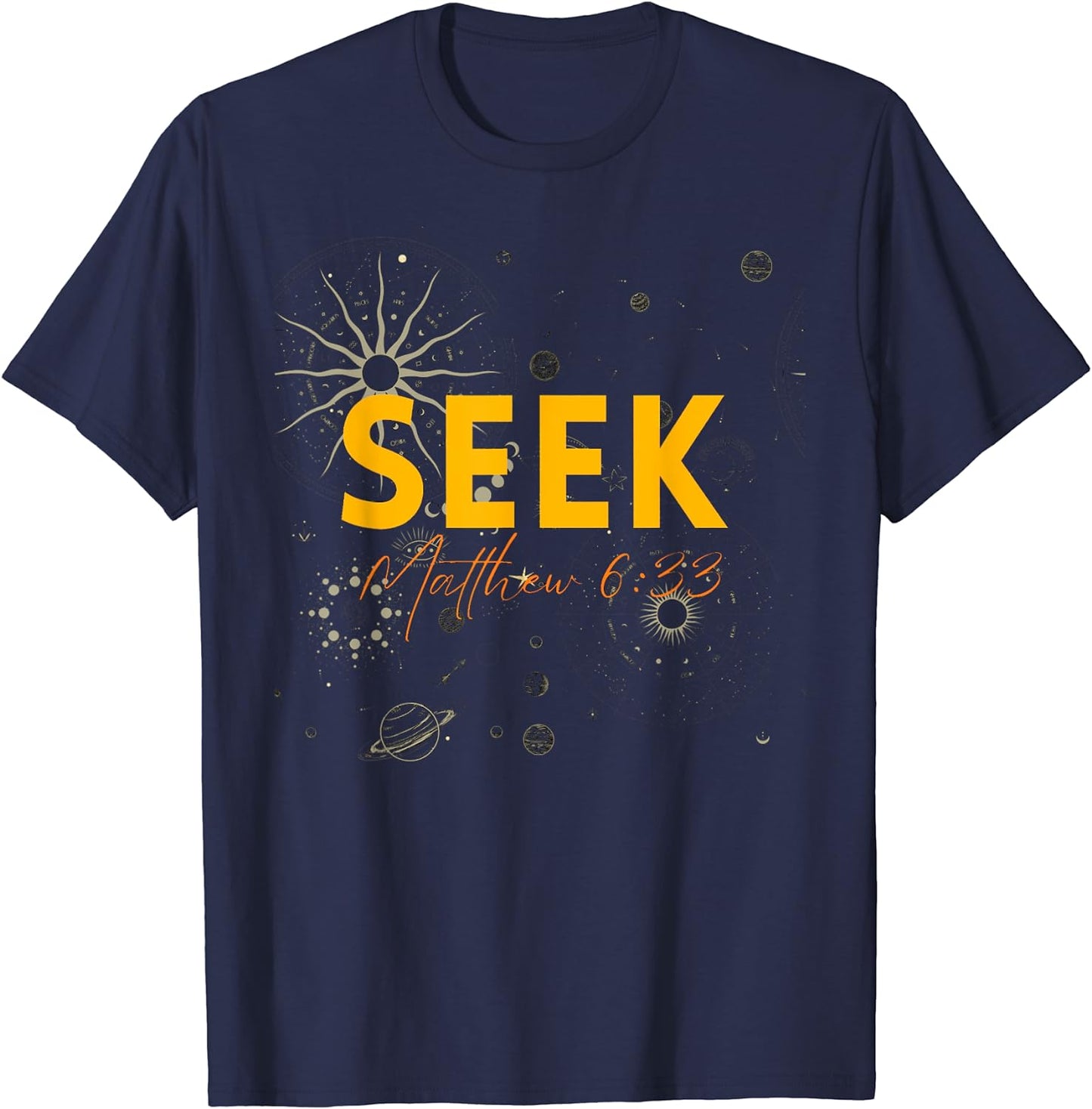 Seek - Standard T-Shirt - Fun and Inspirational Design by Crucial Key