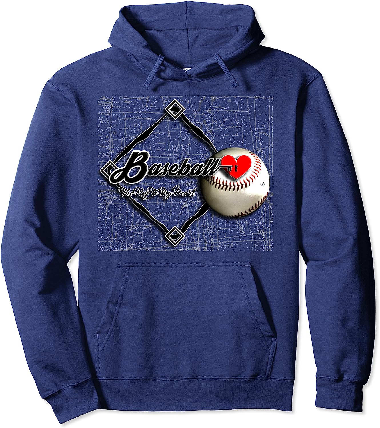 Baseball The Key To My Heart - Pullover Hoodie