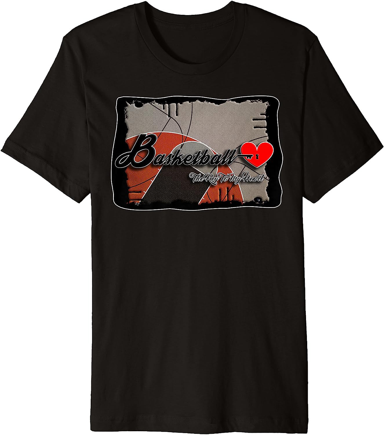 Basketball The Key To My Heart - Premium T-Shirt