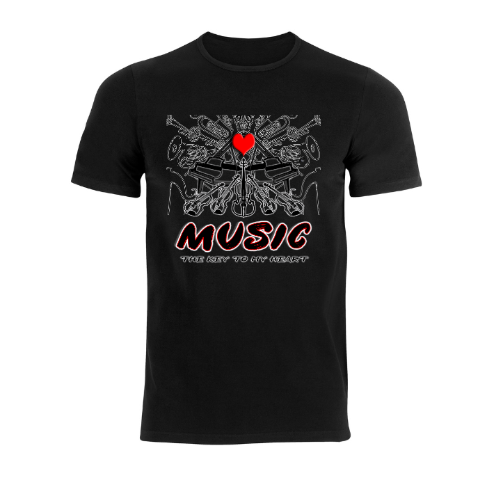 Music The Key To My Heart - Premium T-Shirt
