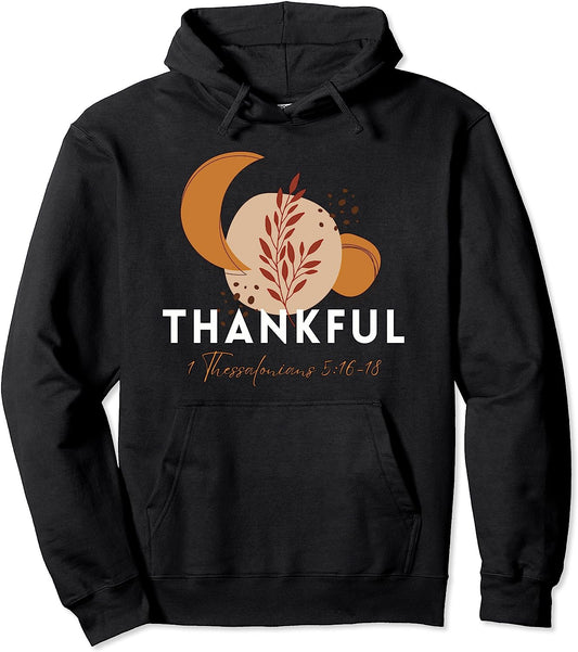 Thankful - Pullover Hoodie - Fun and Inspirational Design by Crucial Key