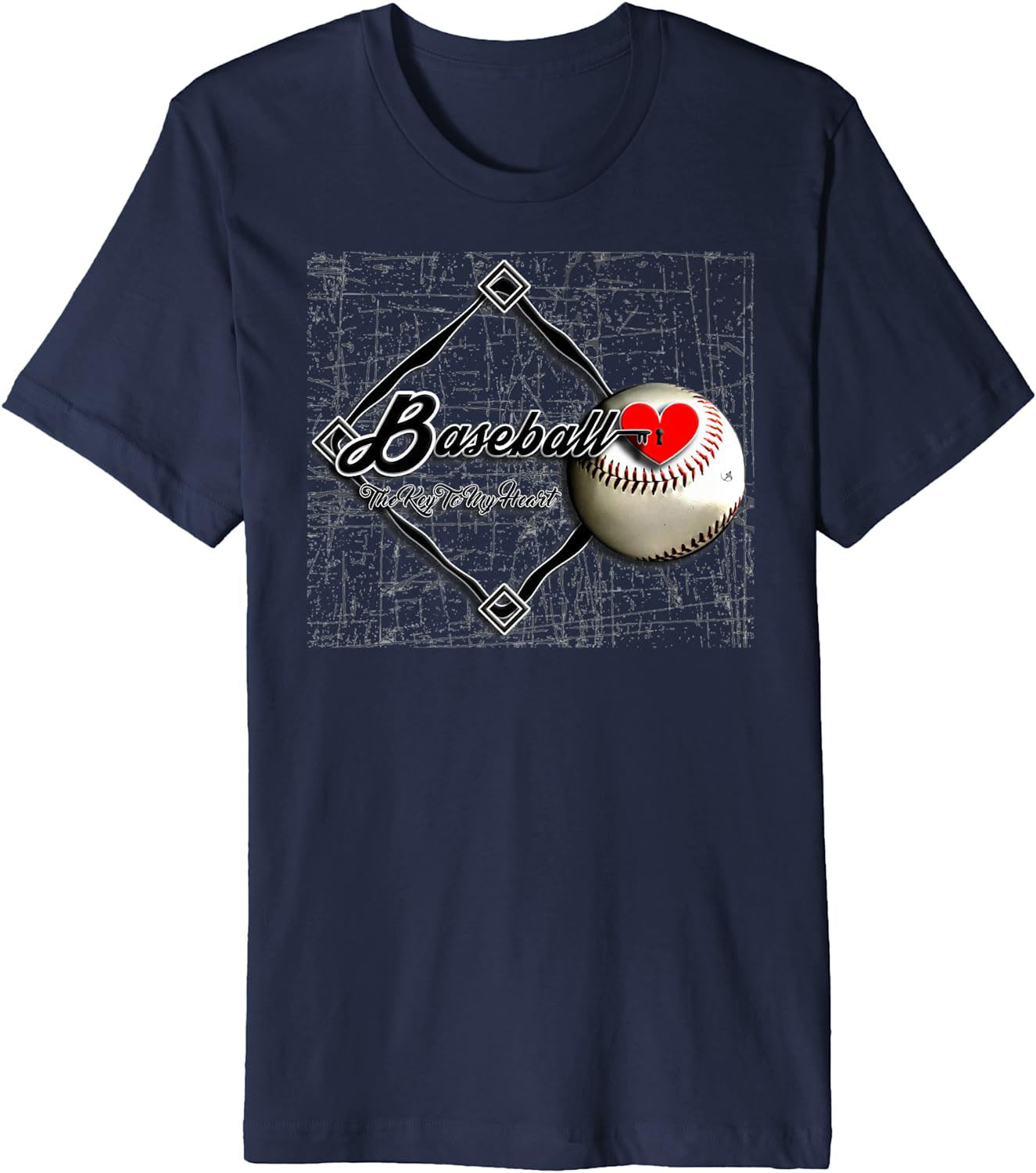 Baseball The Key To My Heart - Premium T-Shirt