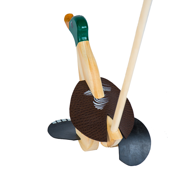 DUCK RUNNER Wooden Push Toy Duck (Dark Green)  – 18 Months to 3 Years Old